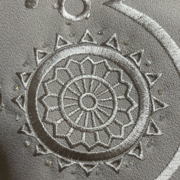 ADRIANNA PAPELL 2 Pc Formal Wedding Elegant Embroidered Jacket & Pants Set Sz 8 - Picture 14 of 15